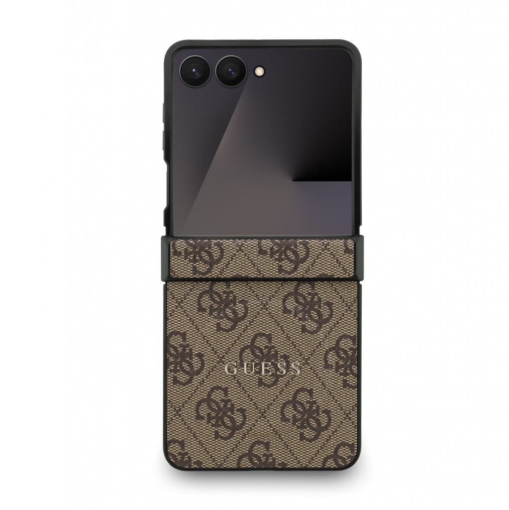 Zadní kryt Guess PU Leather 4G Colored Ring Magnetic pro Samsung Galaxy Z Flip 7 Brown - náhled 2