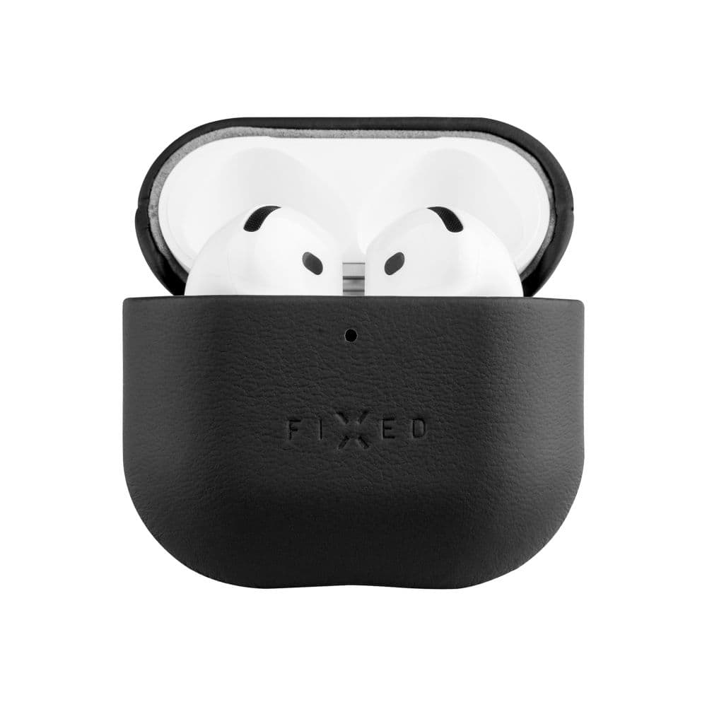 Kožené pouzdro FIXED PodsLeather pro Apple AirPods 4, černé - náhled 2