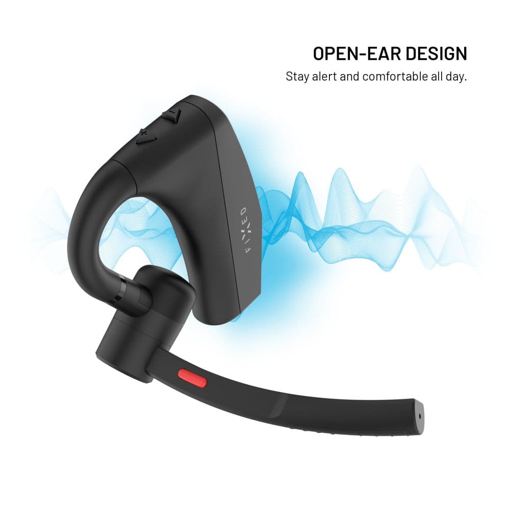 Bluetooth headset FIXED Talk Pro s ENC a otevřenou konstrukcí, černý - náhled 2