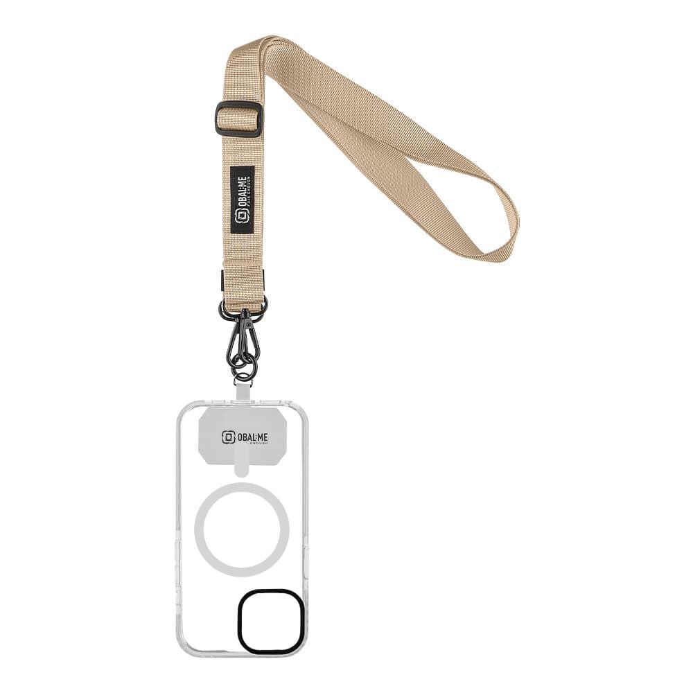Popruh OBAL:ME NeckTag Ribbon na Telefon Ivory - náhled 2