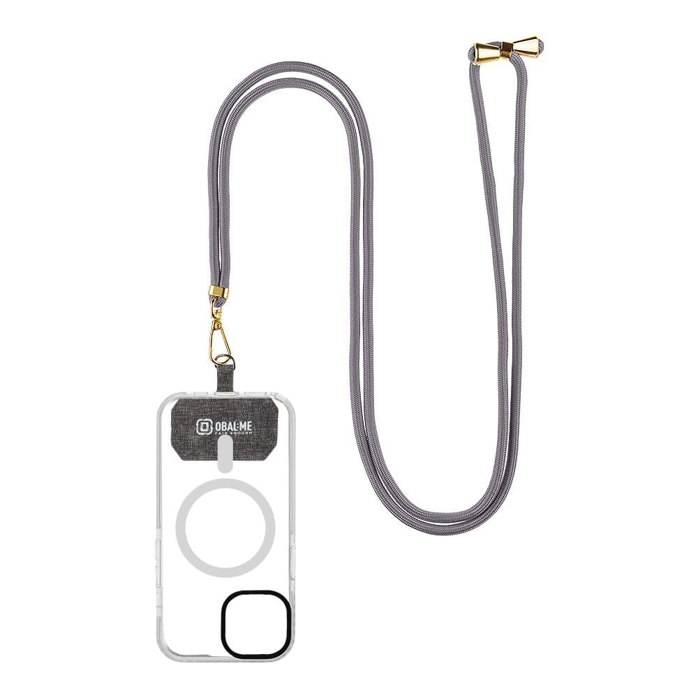 Popruh OBAL:ME NeckTag Allure na Telefon Dark grey - náhled 2