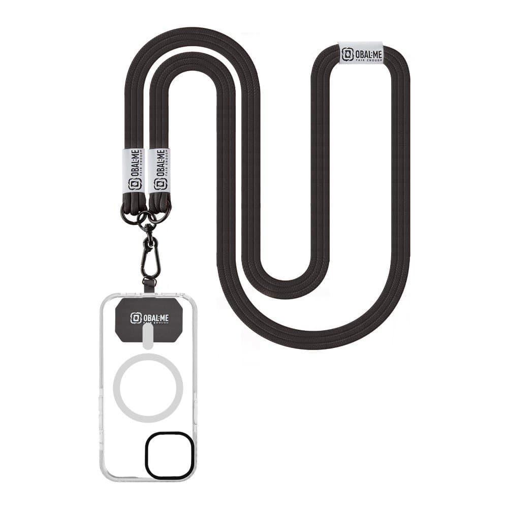 Popruh OBAL:ME NeckTag Trio na Telefon Black - náhled 2