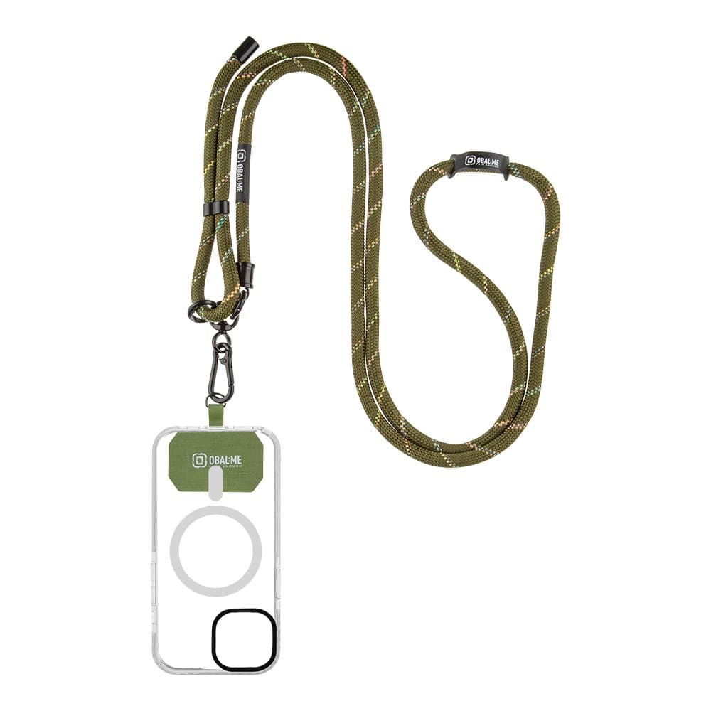 Popruh OBAL:ME NeckTag na Telefon Army Green - náhled 2