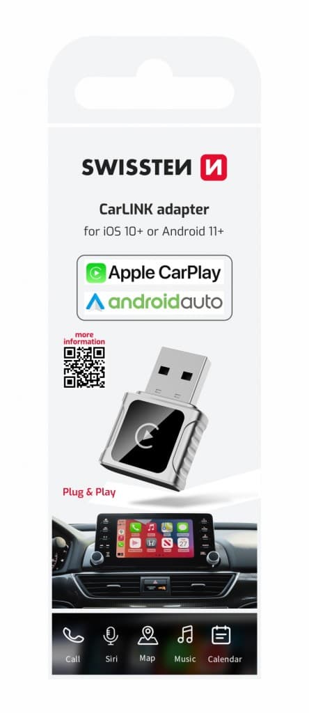 Adaptér Swissten carLINK Apple carPlay - Android auto (+ adapter USB-A-USB-C) - náhled 2