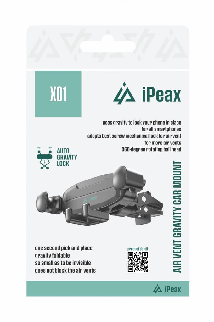 Držák do auta iPeax X01 černý - náhled 2