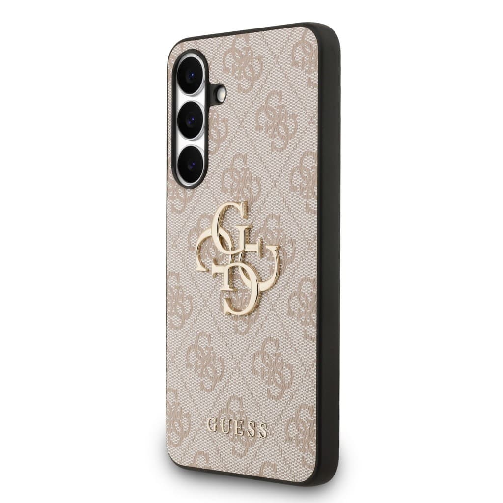 Zadní kryt Guess PU 4G Metal Logo pro Samsung Galaxy S25 FE Pink - náhled 2