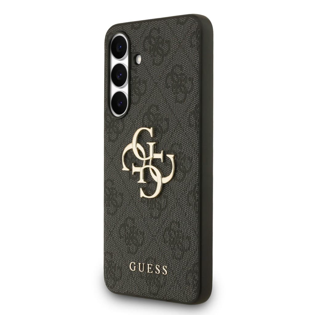 Zadní kryt Guess PU 4G Metal Logo pro Samsung Galaxy S25 FE Grey - náhled 2