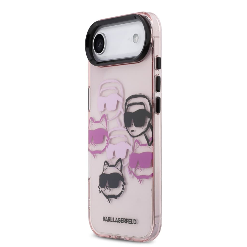 Zadní kryt Karl Lagerfeld IML Multi K&amp;CH Heads pro iPhone Air Pink - náhled 2