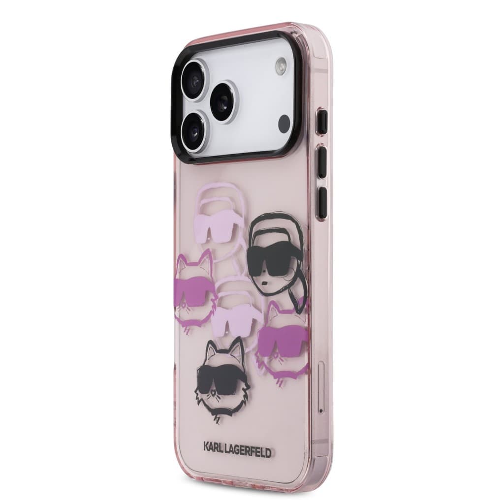 Zadní kryt Karl Lagerfeld IML Multi K&amp;CH Heads pro iPhone 17 Pro Max Pink - náhled 2