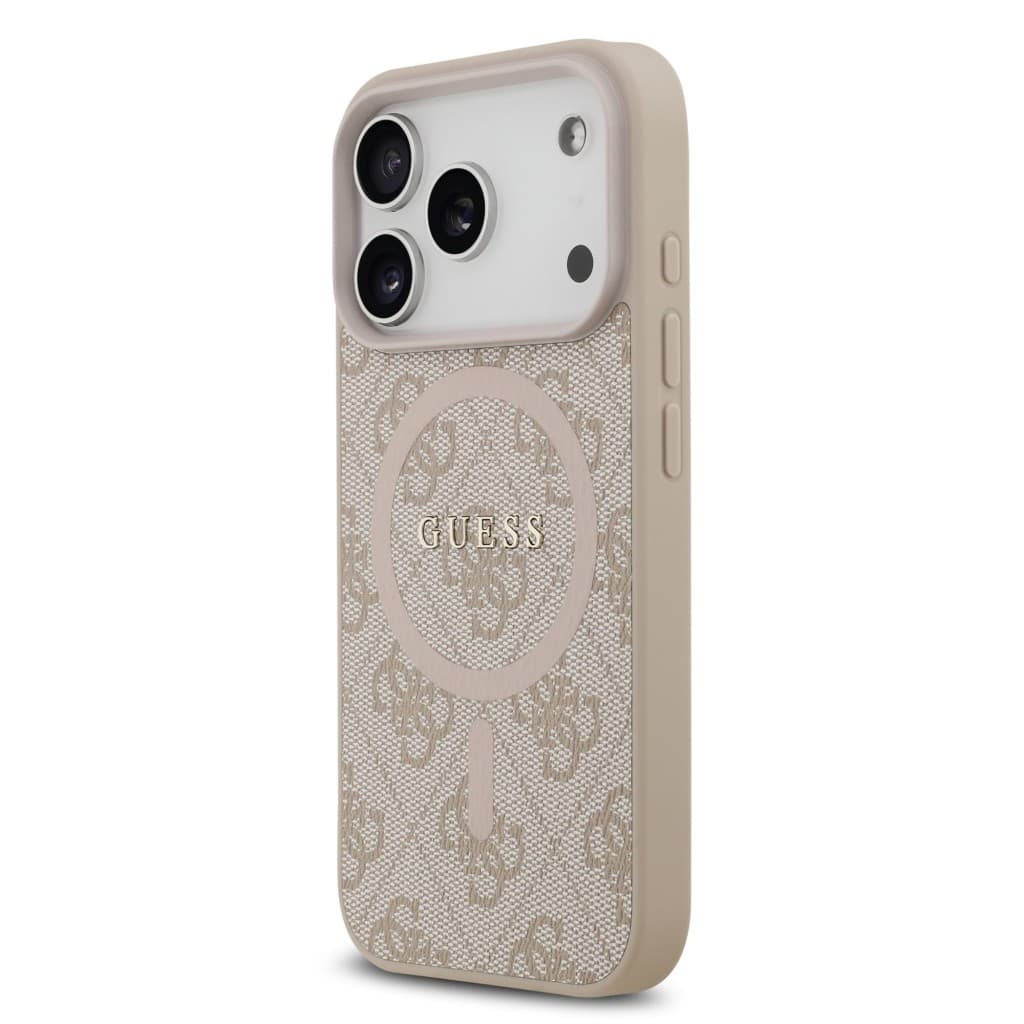 Zadní kryt Guess PU Leather 4G Colored Ring MagSafe pro iPhone 17 Pro Pink - náhled 2