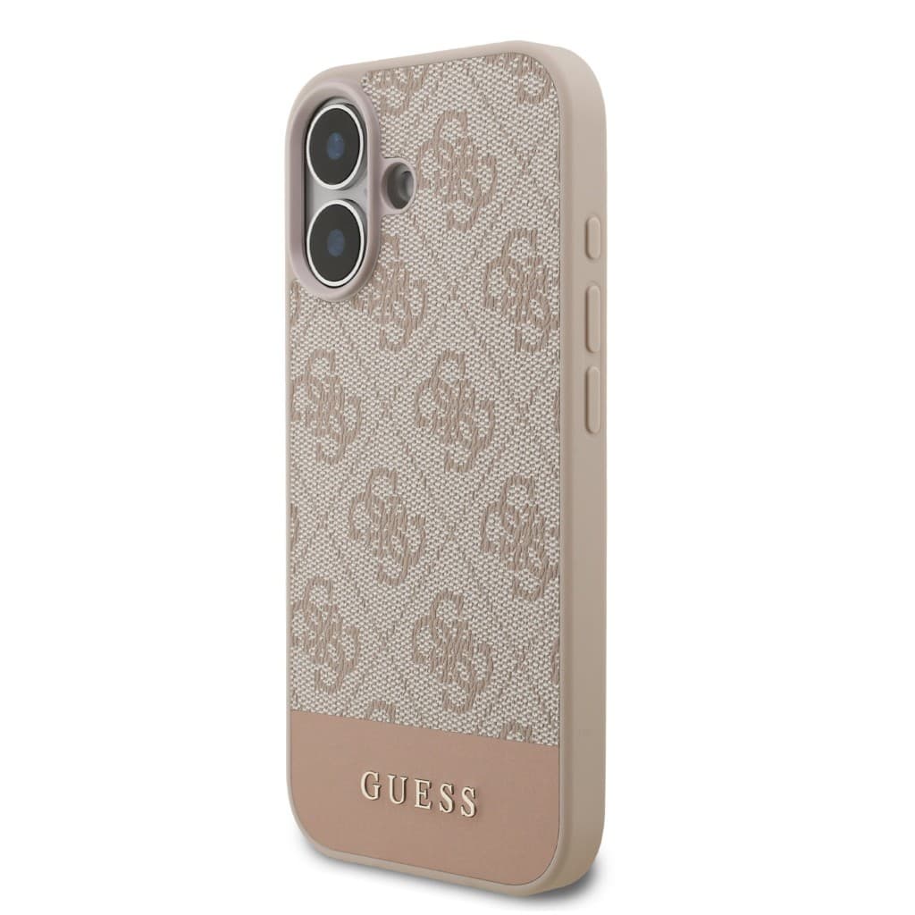 Zadní kryt Guess PU 4G Stripe pro iPhone 17 Pink - náhled 2