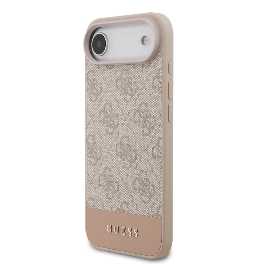 Zadní kryt Guess PU 4G Stripe pro iPhone Air Pink - náhled 2