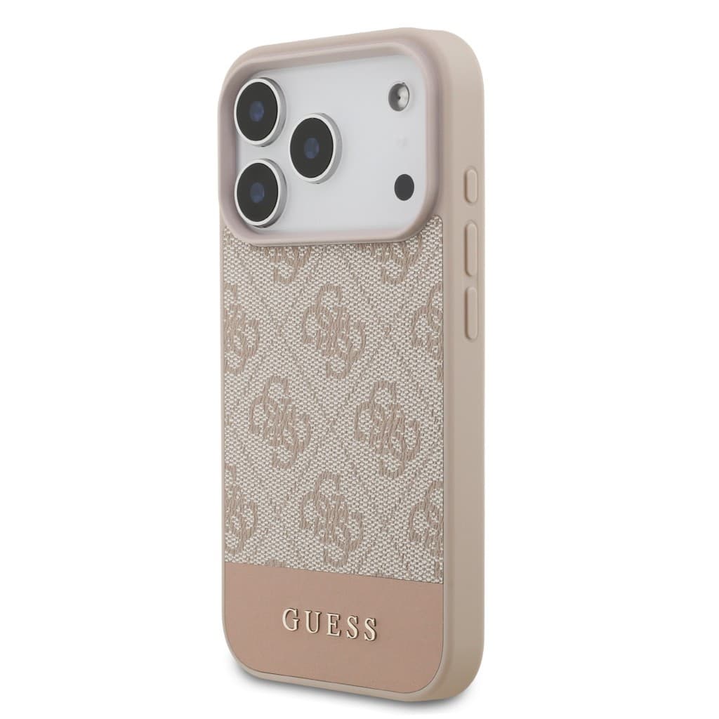 Zadní kryt Guess PU 4G Stripe pro iPhone 17 Pro Pink - náhled 2