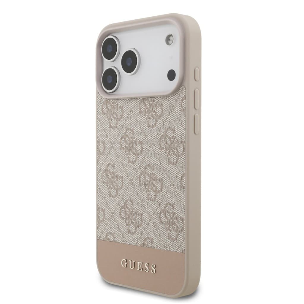 Zadní kryt Guess PU 4G Stripe pro iPhone 17 Pro Max Pink - náhled 2