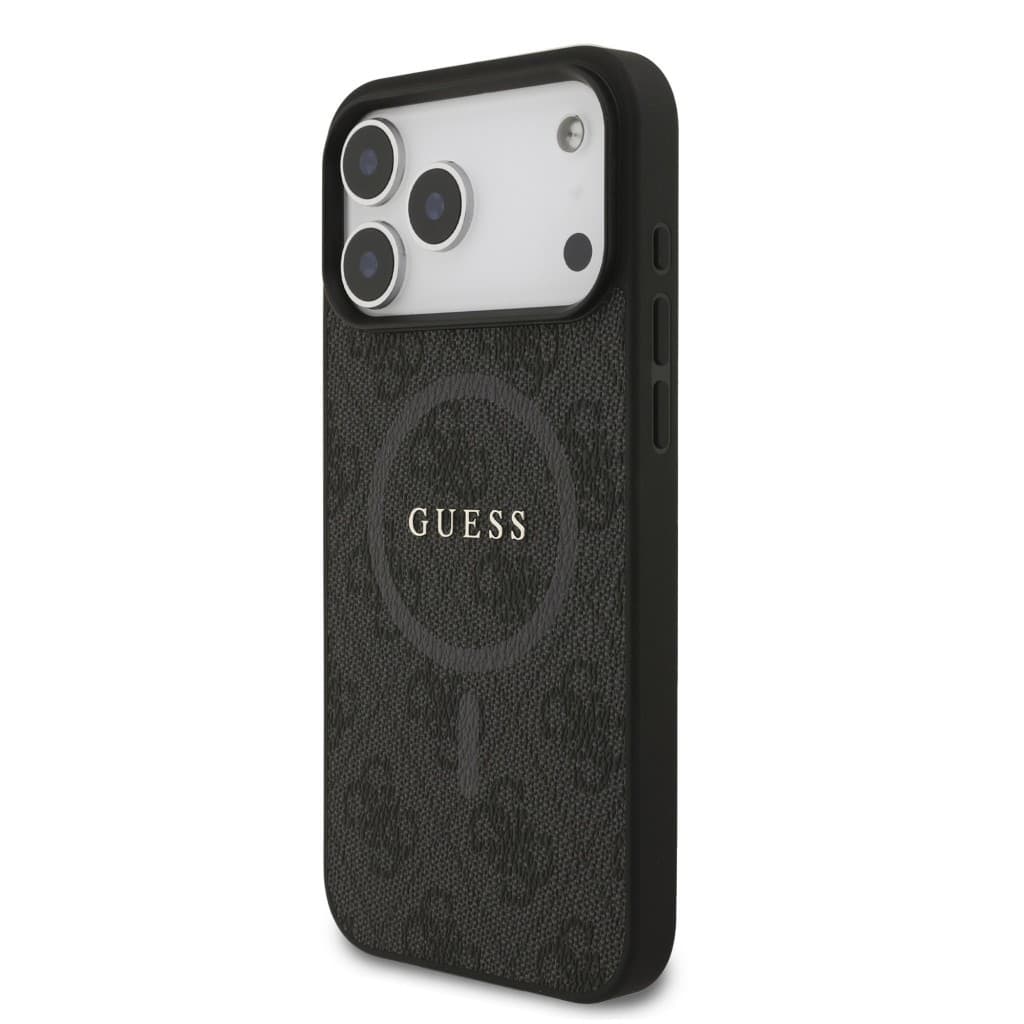 Zadní kryt Guess PU Leather 4G Colored Ring MagSafe pro iPhone 17 Pro Max Black - náhled 2