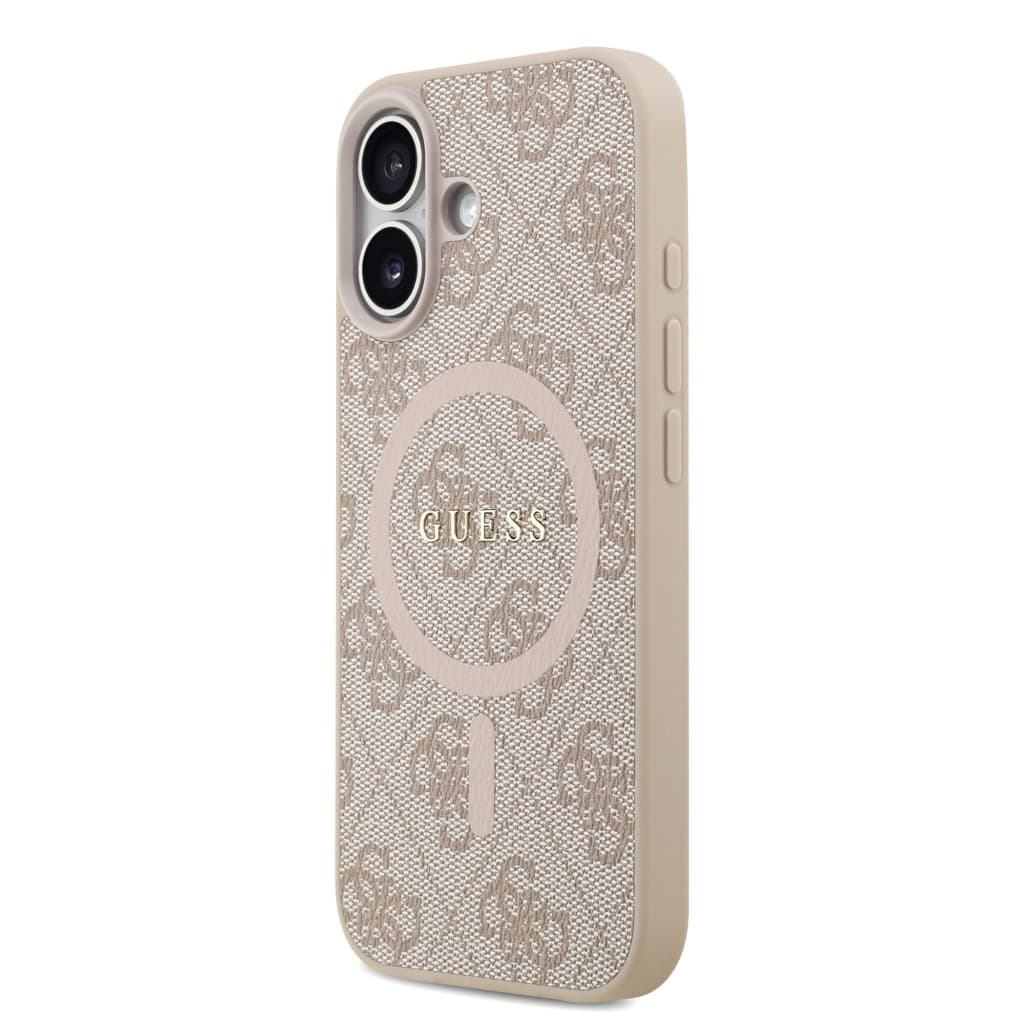 Zadní kryt Guess PU Leather 4G Colored Ring MagSafe pro iPhone 17 Pink - náhled 2