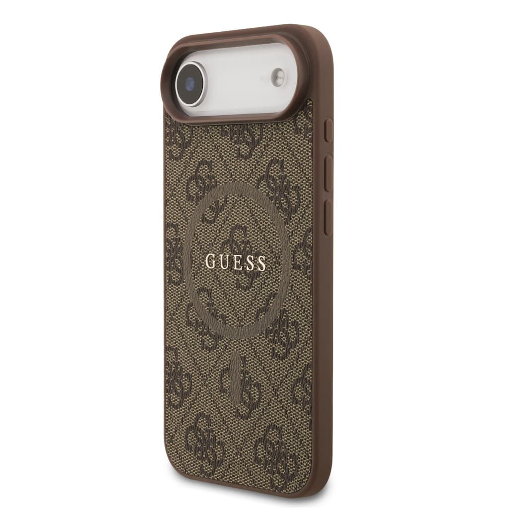 Zadní kryt Guess PU Leather 4G Colored Ring MagSafe pro iPhone Air Brown - náhled 2