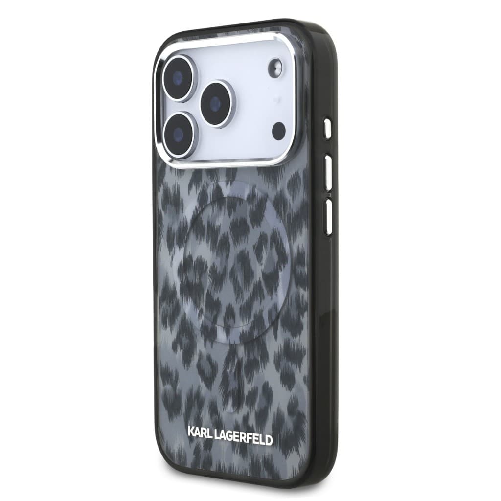 Zadní kryt Karl Lagerfeld IML Leopard MagSafe pro iPhone 17 Pro Grey - náhled 2