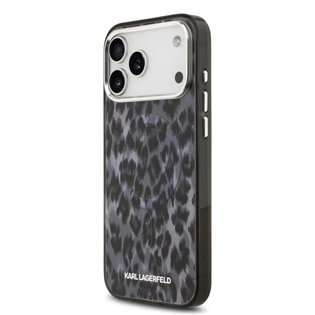 Zadní kryt Karl Lagerfeld IML Leopard MagSafe pro iPhone 17 Pro Max Grey - náhled 2