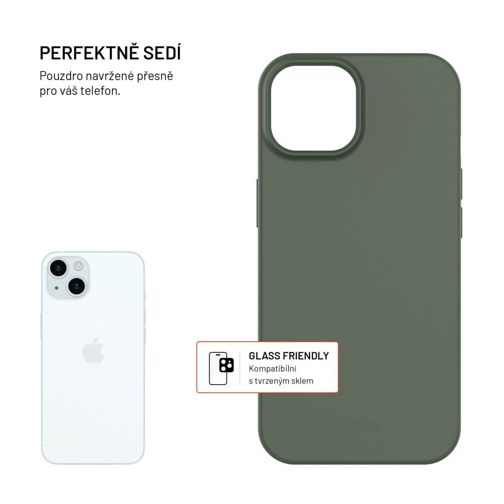 TPU gelový kryt FIXED ReStory pro Apple iPhone 15, zelený - náhled 2