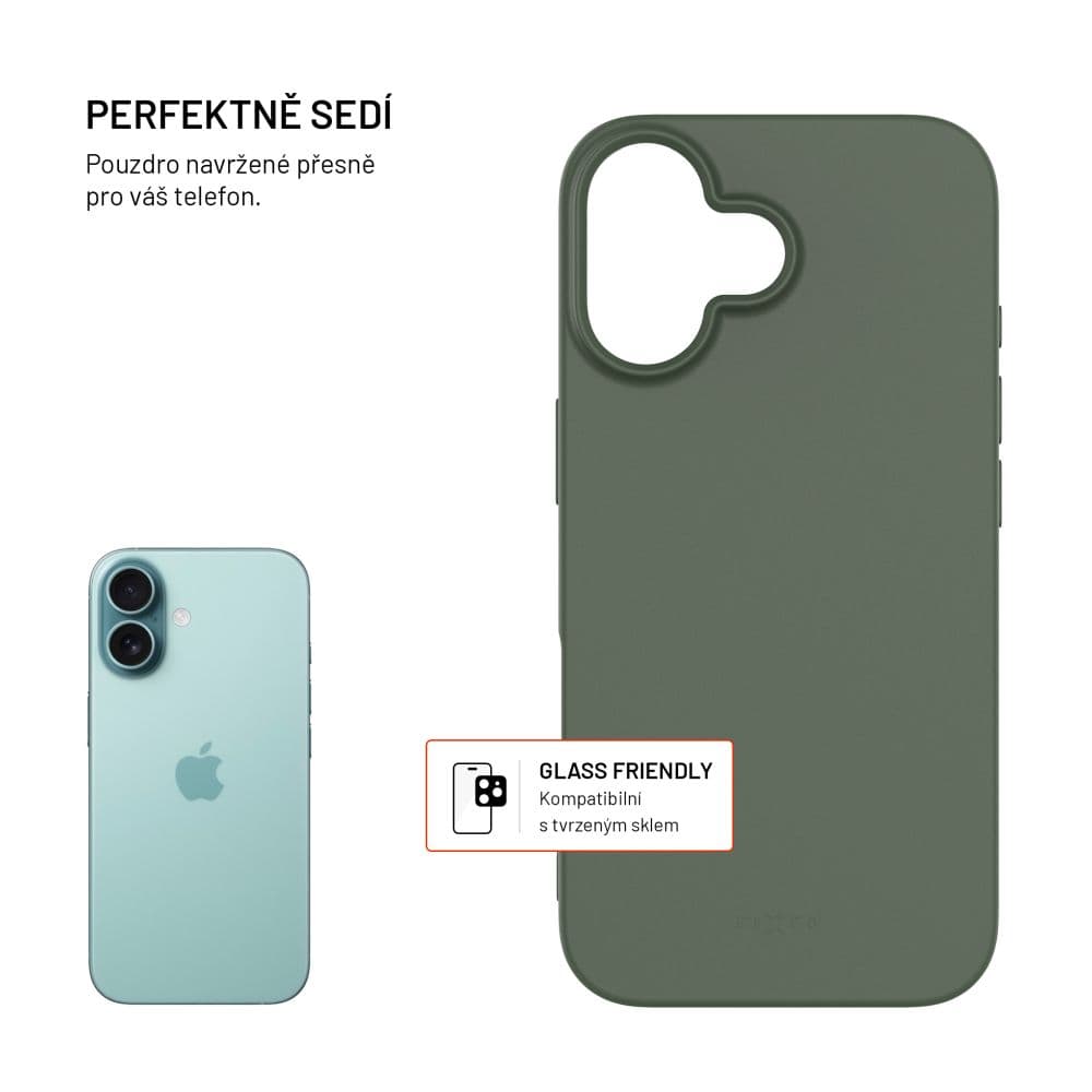TPU gelový kryt FIXED ReStory pro Apple iPhone 16, zelený - náhled 2