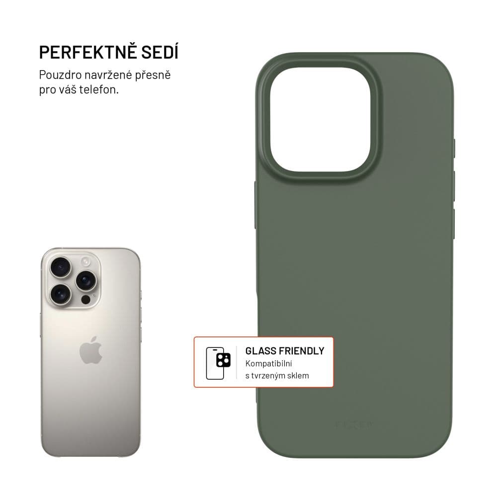 TPU gelový kryt FIXED ReStory pro Apple iPhone 16 Pro, zelený - náhled 2