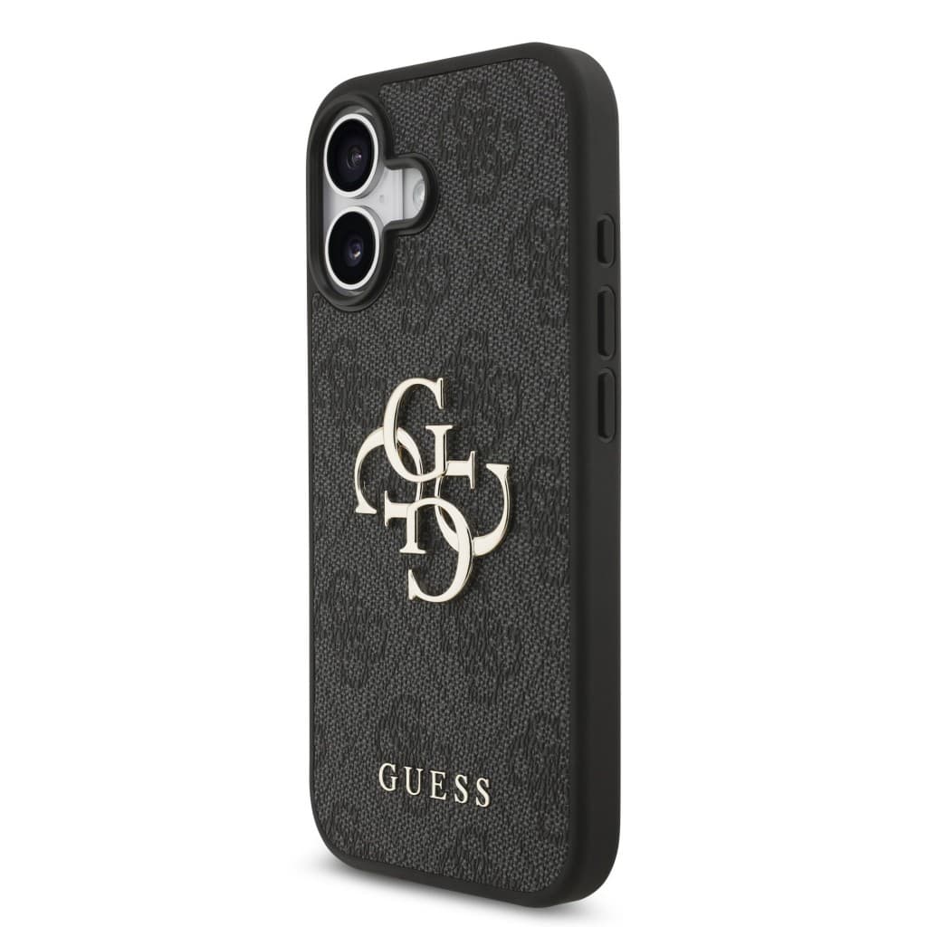 Zadní kryt Guess PU 4G Metal Logo pro iPhone 17 Grey - náhled 2