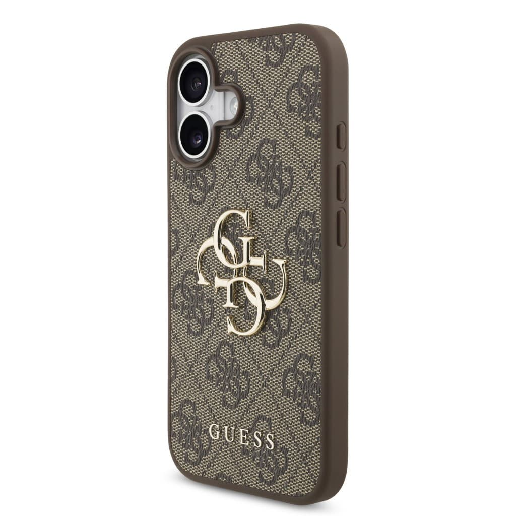 Zadní kryt Guess PU 4G Metal Logo pro iPhone 17 Brown - náhled 2