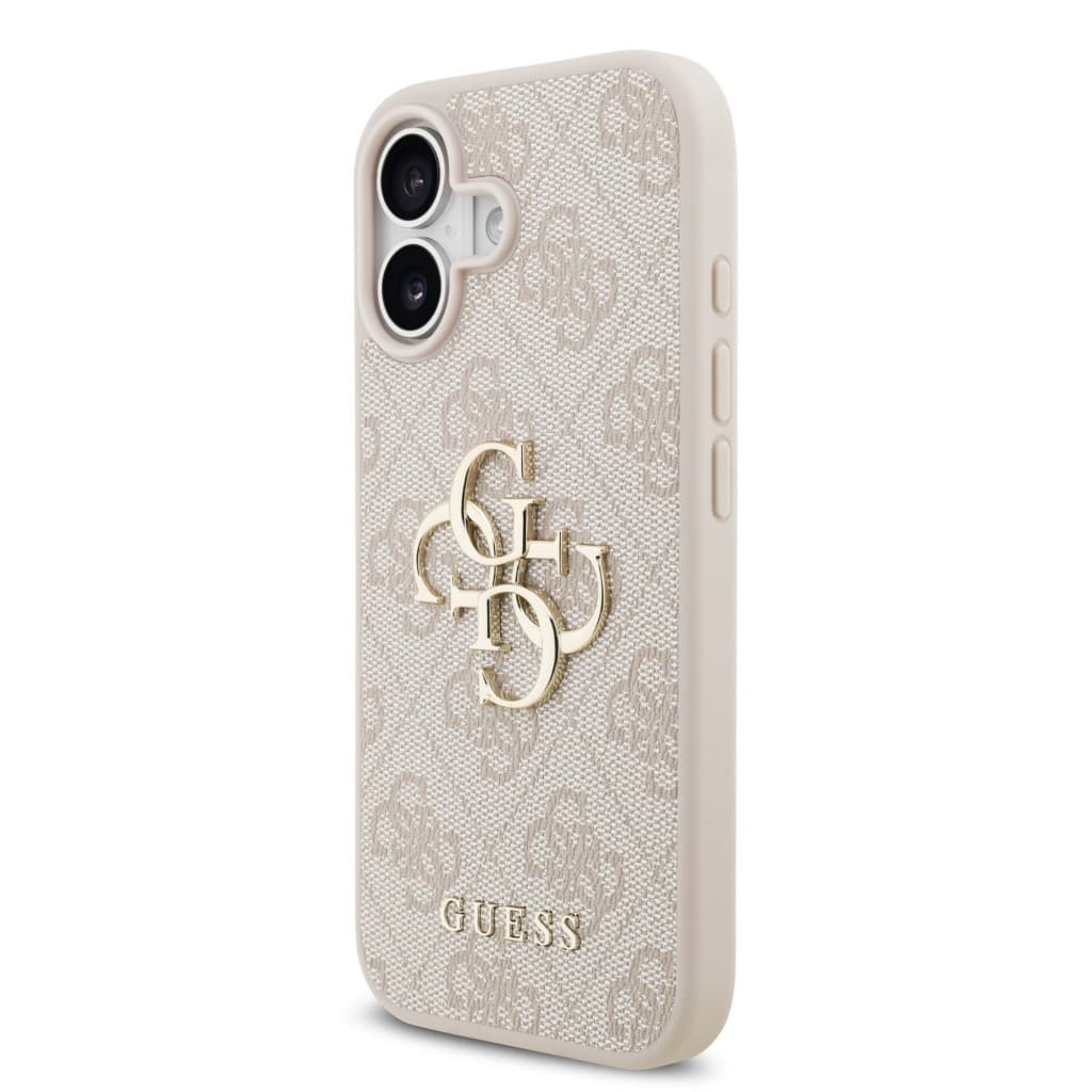 Zadní kryt Guess PU 4G Metal Logo pro iPhone 17 Pink - náhled 2