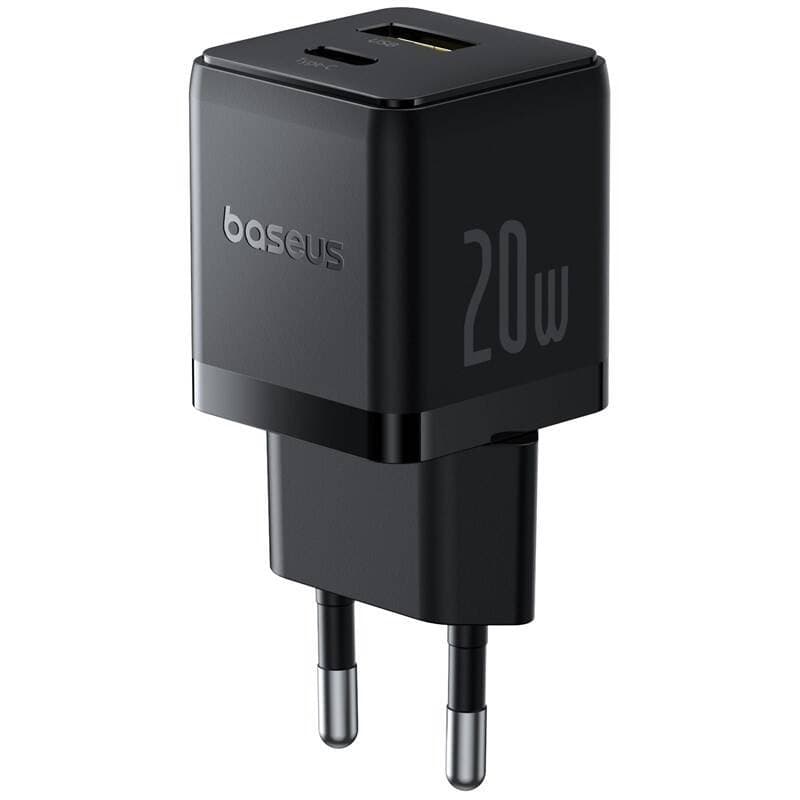 Adaptér Baseus Palm Fast USB-A + USB-C 20W Black - náhled 2