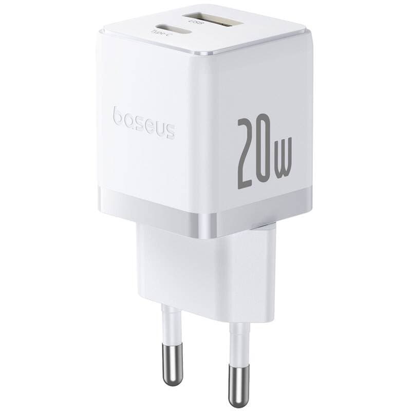 Adaptér Baseus Palm Fast USB-A + USB-C 20W White - náhled 2