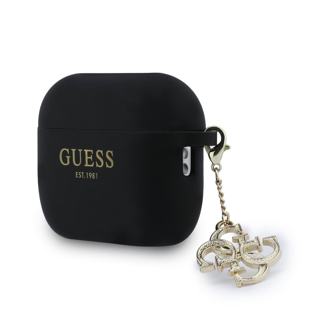 Silikonové pouzdro Guess 4G Charm pro AirPods Pro 3 Black - náhled 2