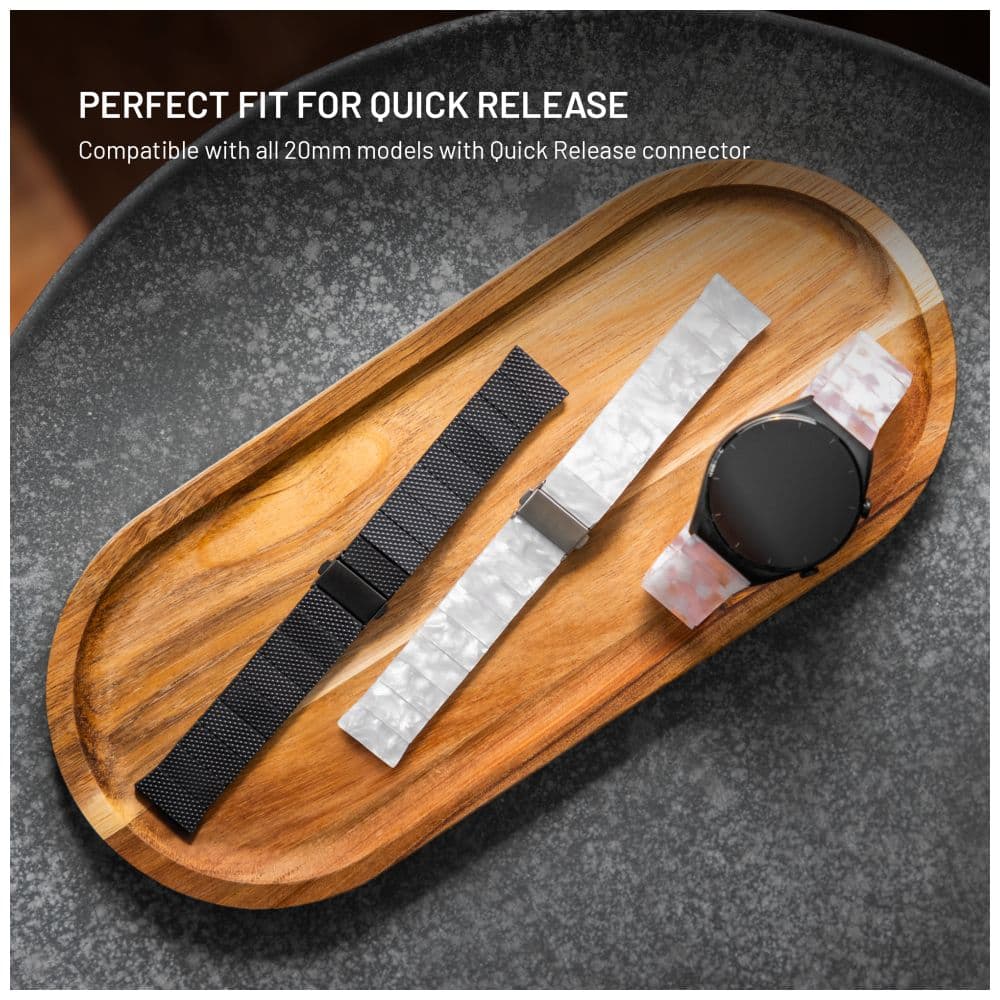 Resinový řemínek FIXED Resin Strap s Quick Release 20mm pro smartwatch, Candy Pink - náhled 2
