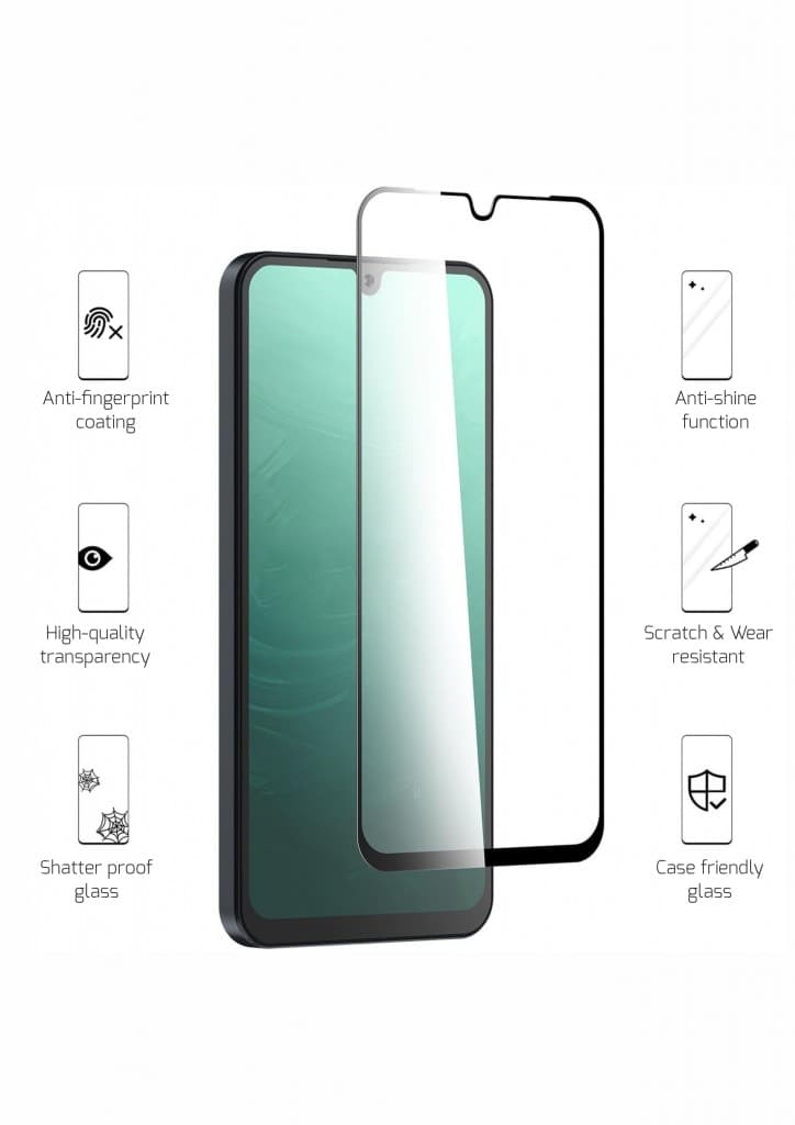 Tvrzené sklo Swissten full glue, color frame, case friendly pro Samsung Galaxy A57 5G černé - náhled 2