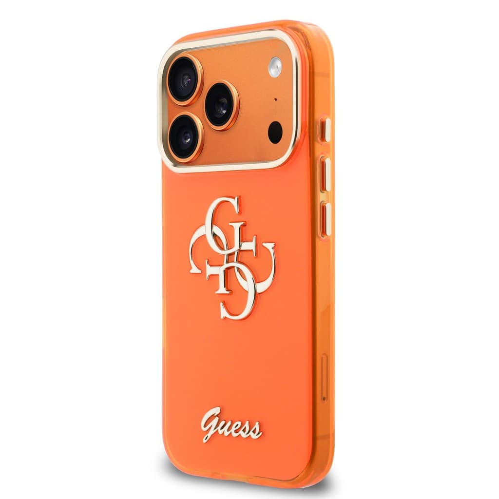 Zadní kryt Guess IML 4G Script Metal Logo pro iPhone 17 Pro Orange - náhled 2