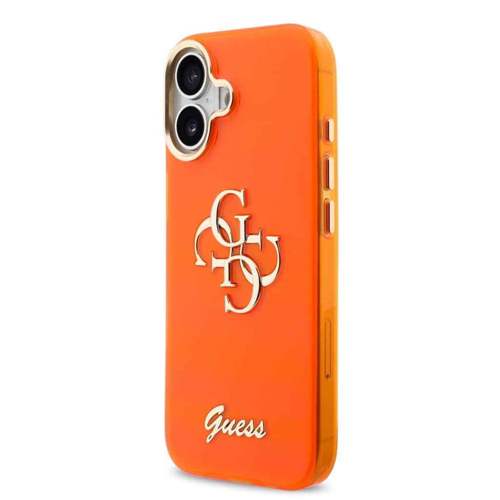 Zadní kryt Guess IML 4G Script Metal Logo pro iPhone 17 Orange - náhled 2
