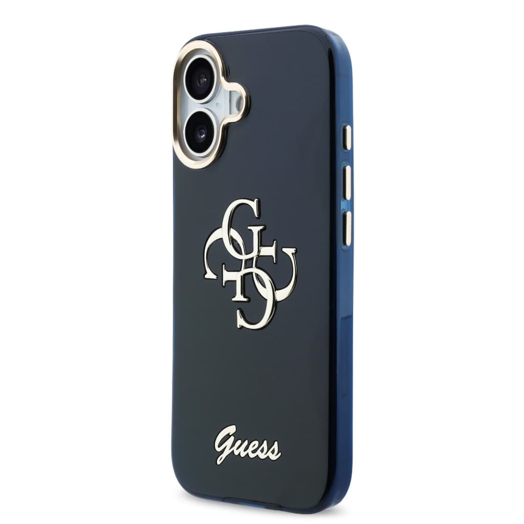 Zadní kryt Guess IML 4G Script Metal Logo pro iPhone 17 Blue - náhled 2