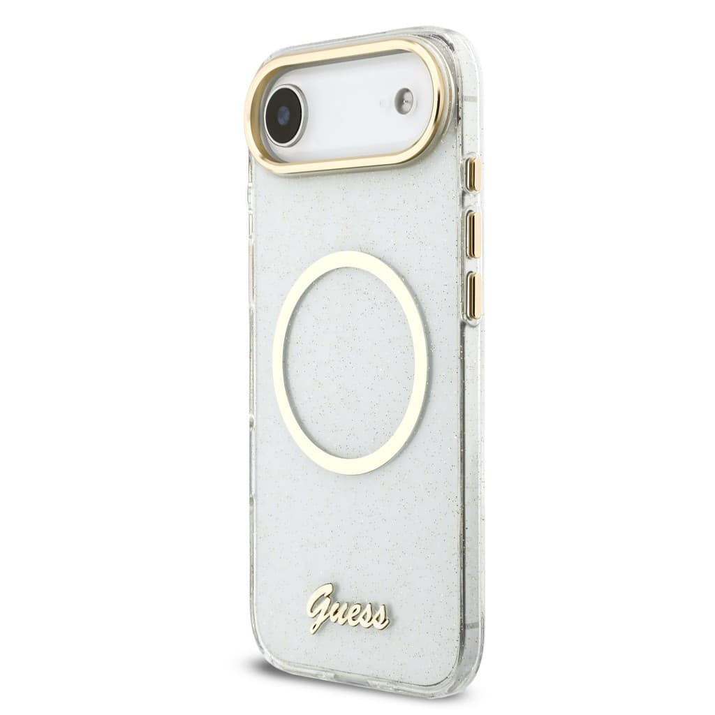 Zadní kryt Guess IML Glitter Script Strap MagSafe pro iPhone Air Transparent - náhled 2