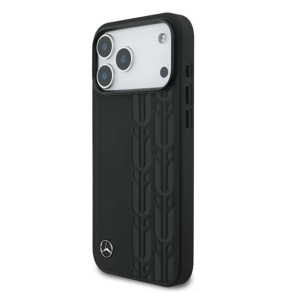 Zadní kryt Mercedes Leather Laurel Leaves MagSafe pro iPhone 17 Pro Max Black - náhled 2