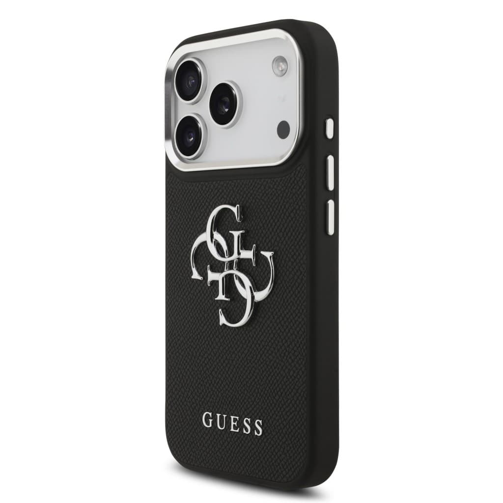 Zadní kryt Guess PU Grained 4G Metal Logo pro iPhone 17 Pro Black - náhled 2