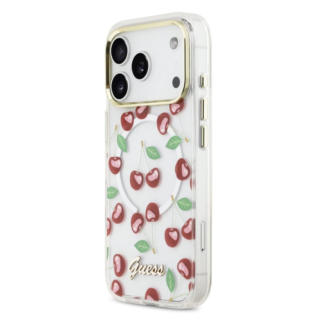 Zadní kryt Guess IML Glitter Cherry MagSafe pro iPhone 17 Pro - náhled 2