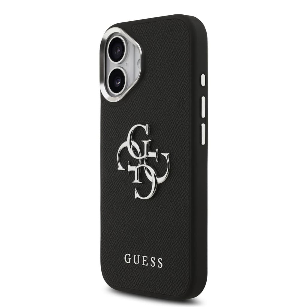 Zadní kryt Guess PU Grained 4G Metal Logo pro iPhone 17 Black - náhled 2