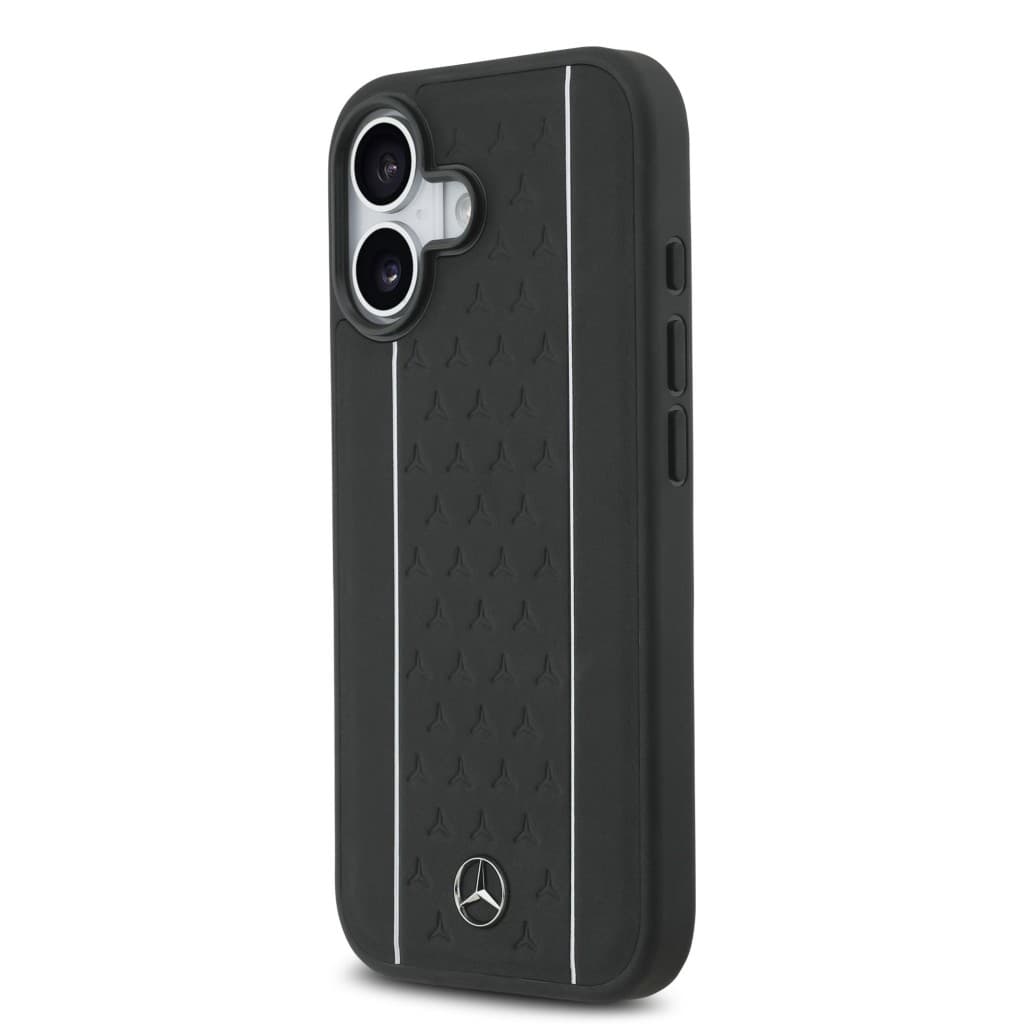 Zadní kryt Mercedes Leather Star Pattern and Stripes MagSafe pro iPhone 17 Black/White - náhled 2