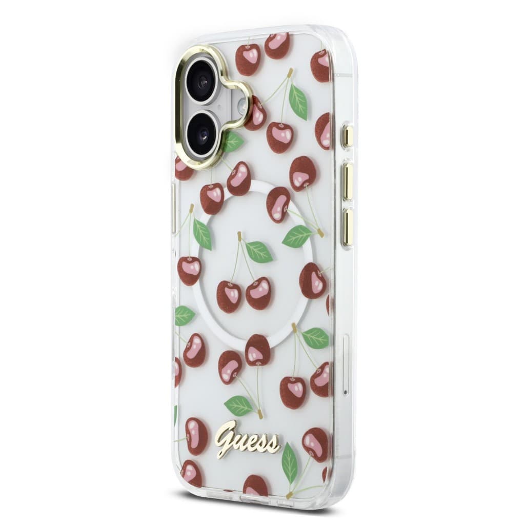 Zadní kryt Guess IML Glitter Cherry MagSafe pro iPhone 17 - náhled 2