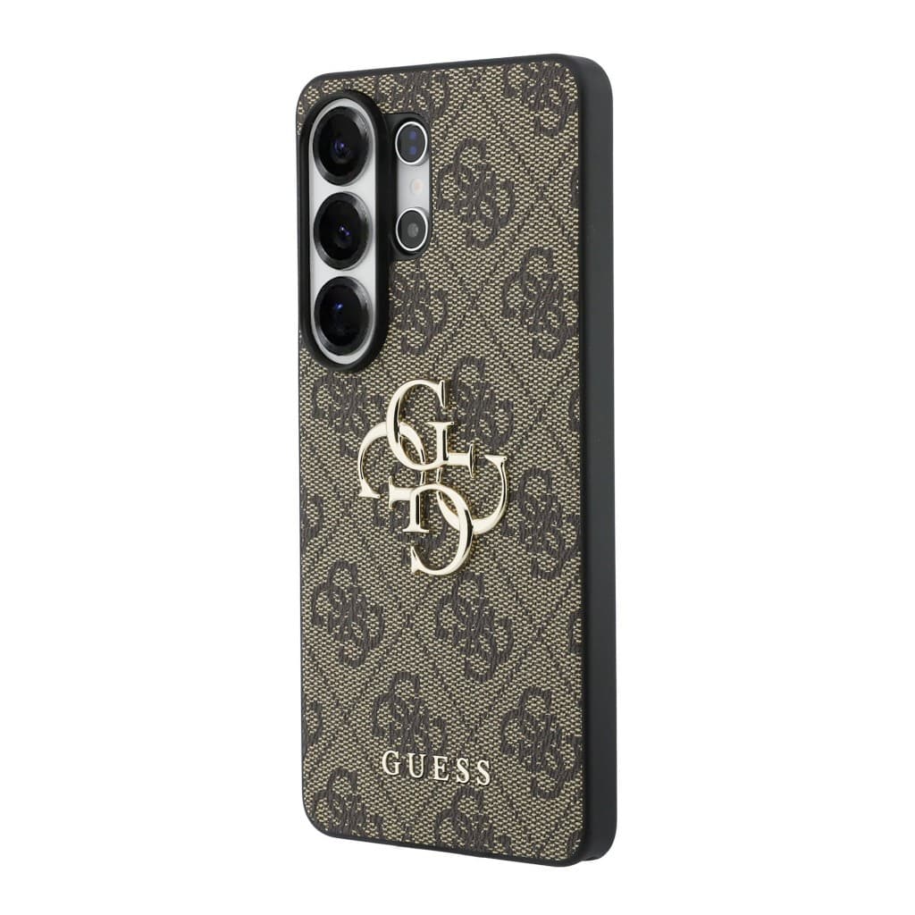 Zadní kryt Guess PU 4G Metal Logo pro Samsung Galaxy S26 Ultra hnědý - náhled 2