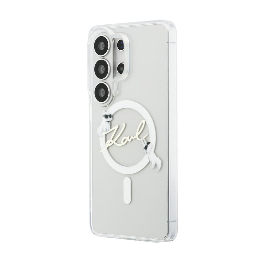 Zadní kryt Karl Lagerfeld IML Choupette Karl Script Logo Magnetic pro Samsung Galaxy S26 Ultra průhledný - náhled 2