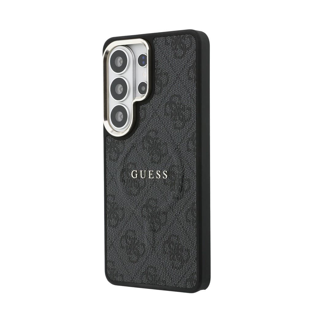 Zadní kryt Guess PU Leather 4G Gold Frame Magnetic pro Samsung Galaxy S26 Ultra černý - náhled 2