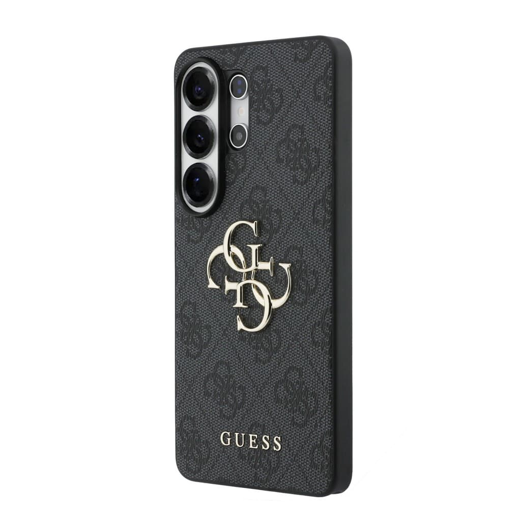 Zadní kryt Guess PU 4G Metal Logo pro Samsung Galaxy S26 Ultra šedý - náhled 2