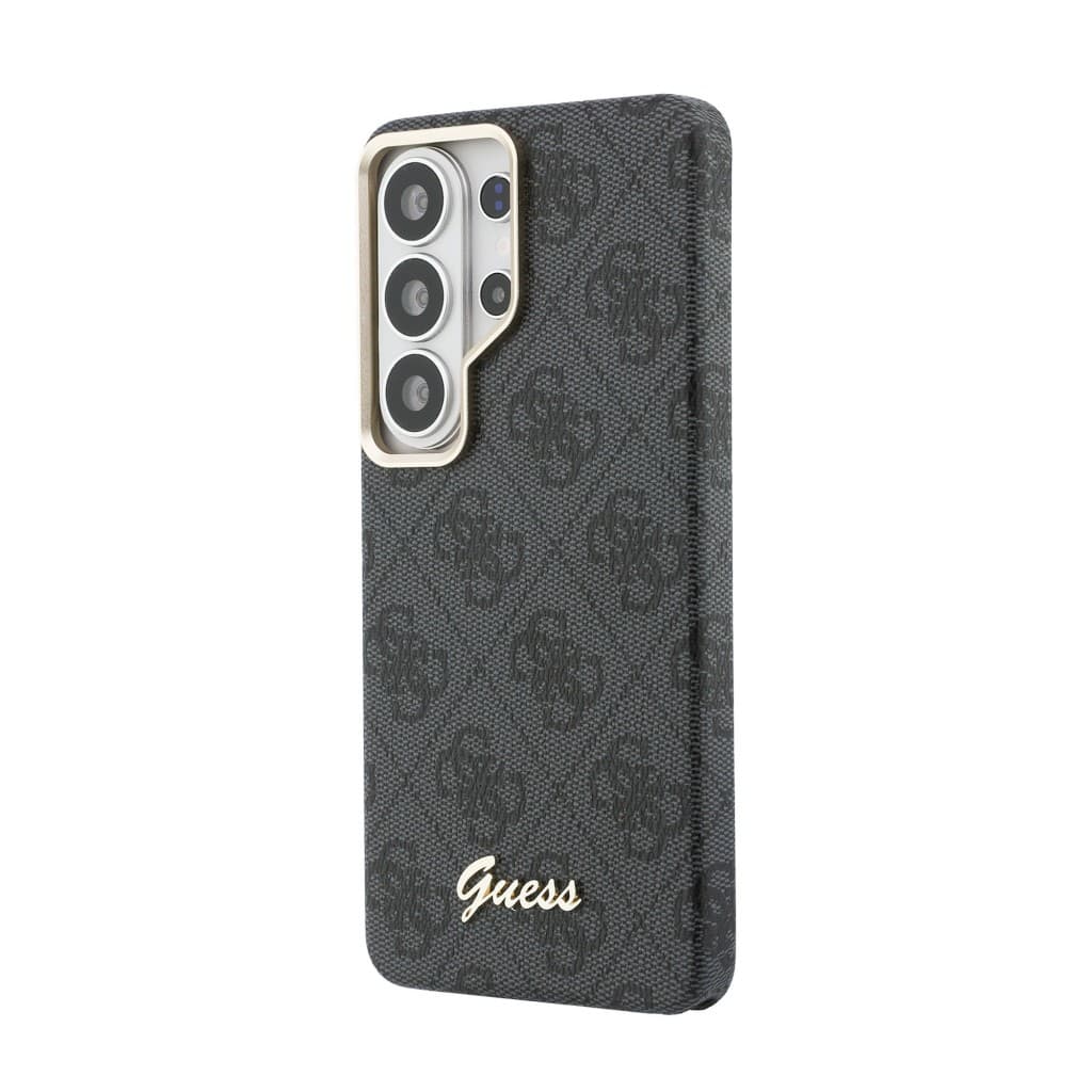 Zadní kryt Guess PU 4G Script Metal Logo Magnetic pro Samsung Galaxy S26 Ultra černý - náhled 2