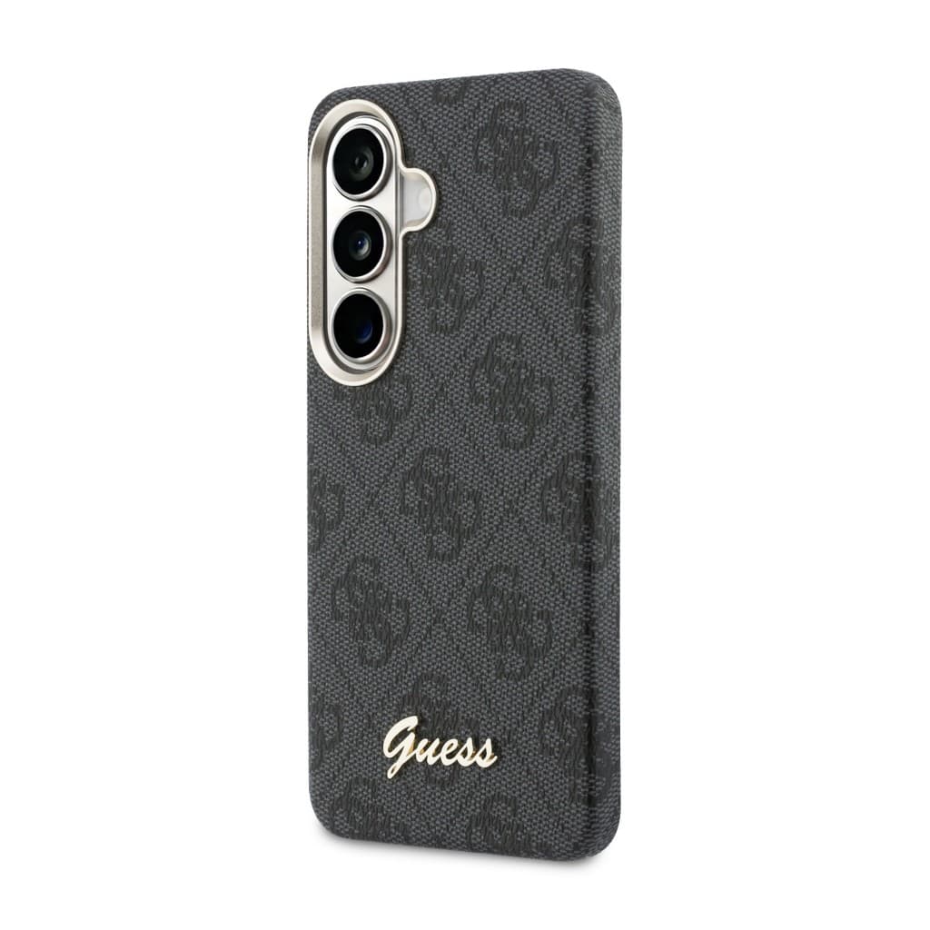 Zadní kryt Guess PU 4G Script Metal Logo Magnetic pro Samsung Galaxy S26 černý - náhled 2